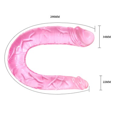 Podwójne dildo dwie końcówki sex lesbijski 29,8 cm